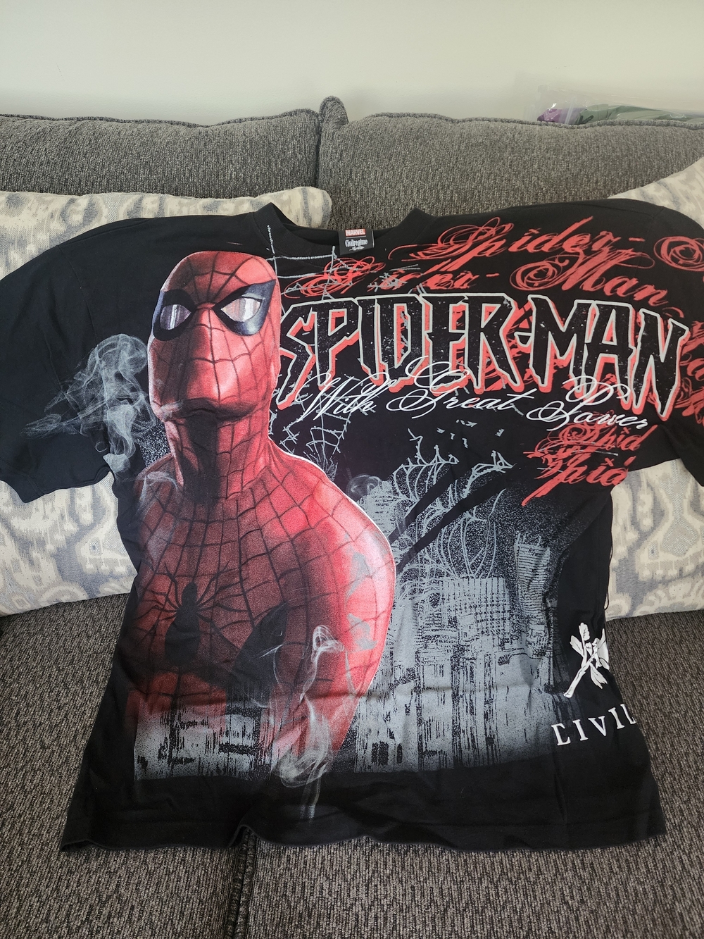 Civil Regime x Marvel Spiderman Weight of Power Oversized T-shirt